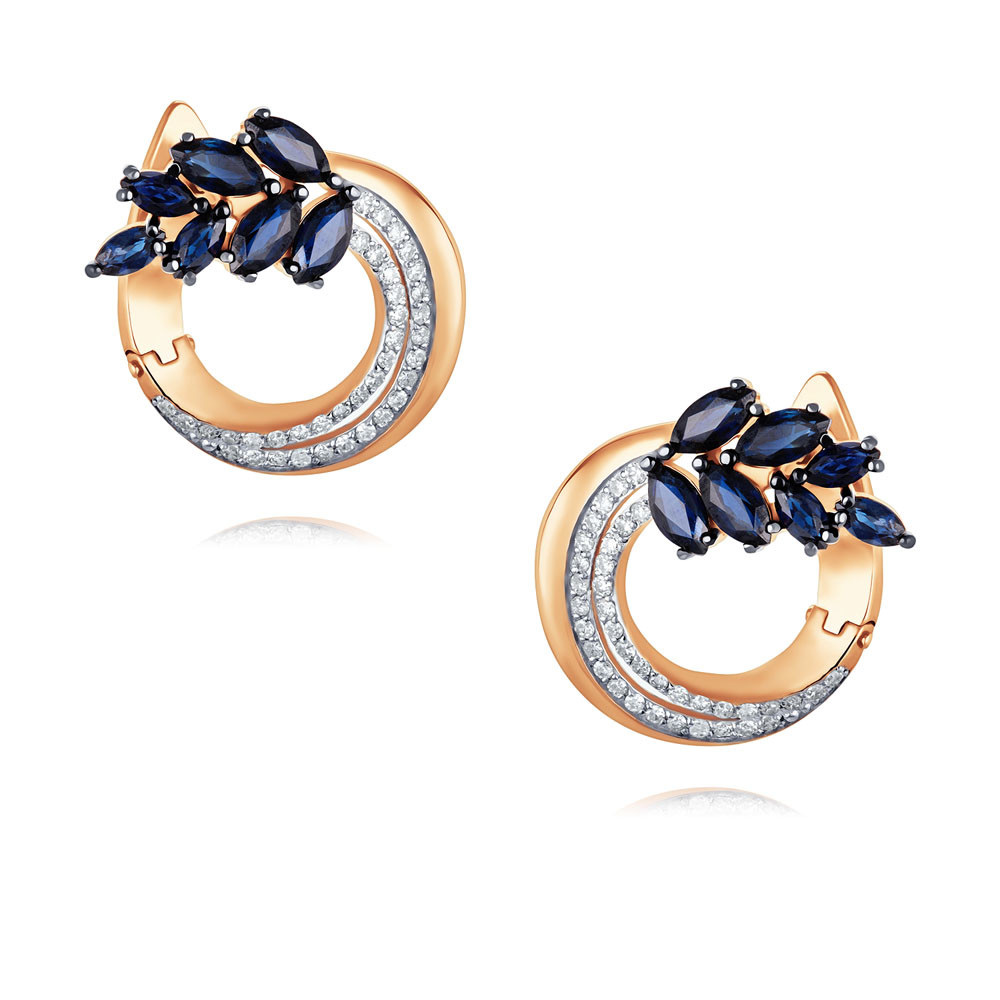 

Серьги из красного золота ADAMAS 24041312/01-А50ДЧ-432, сапфир/бриллиант, 24041312/01-А50ДЧ-432