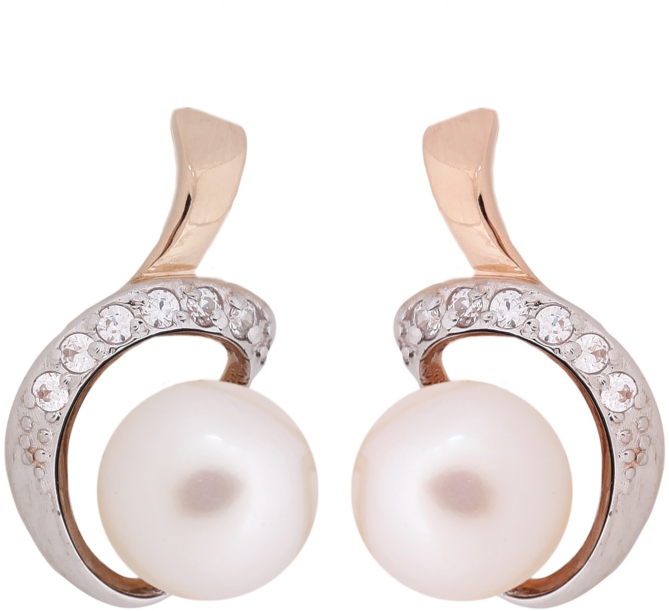 

Серьги женские из золота Примаэксклюзив 290-1-278Р, жемчуг/фианит, 290-1-278Р