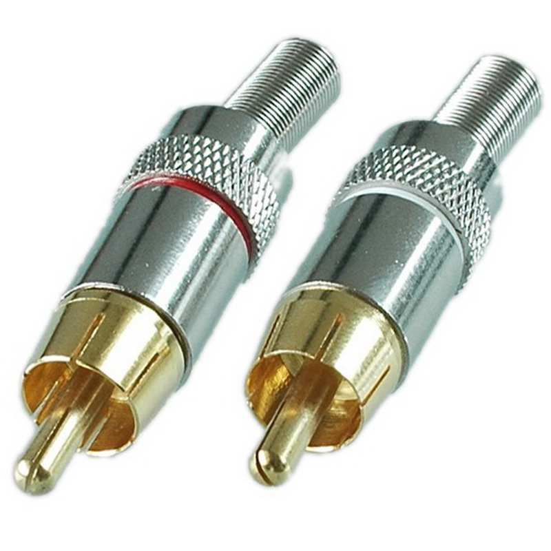 Разъем RCA Pro Legend PL2167, красный и белый, Gold красный, белый