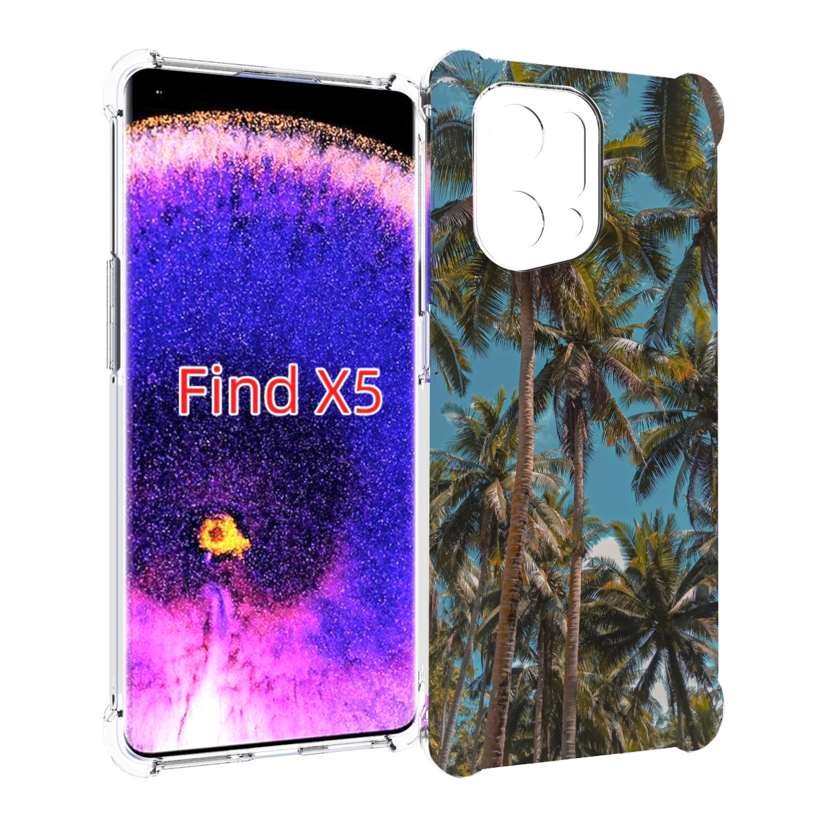 

Чехол MyPads летние пальмы для Oppo Find X5, Прозрачный, Tocco