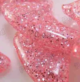 Антицарапки для кошек силиконовые от 4 до 7 кг размер M №94 прозрачно-розовые с блестками