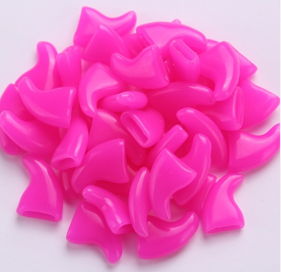 Антицарапки для кошек силиконовые от 4 до 7 кг размер M №20 ярко-розовые