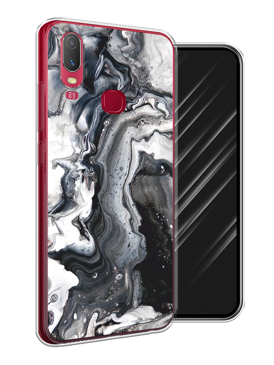

Чехол Awog на Vivo Y11 "Бело-черные сложные полосы", Разноцветный, 261650-3