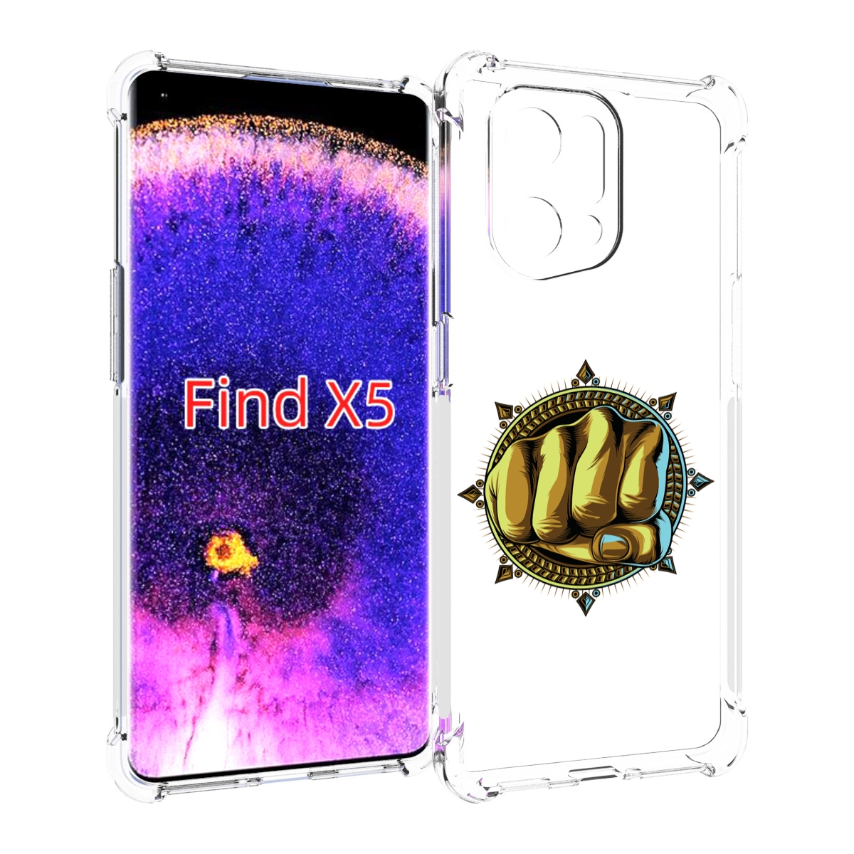 

Чехол MyPads кулак для Oppo Find X5, Прозрачный, Tocco