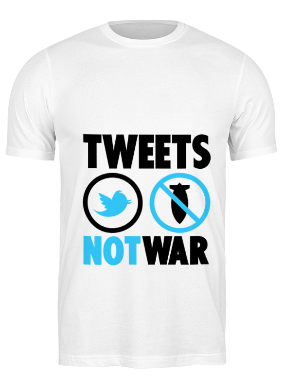 

Футболка женская Printio Tweets not war белая 3XL, Белый, Tweets not war