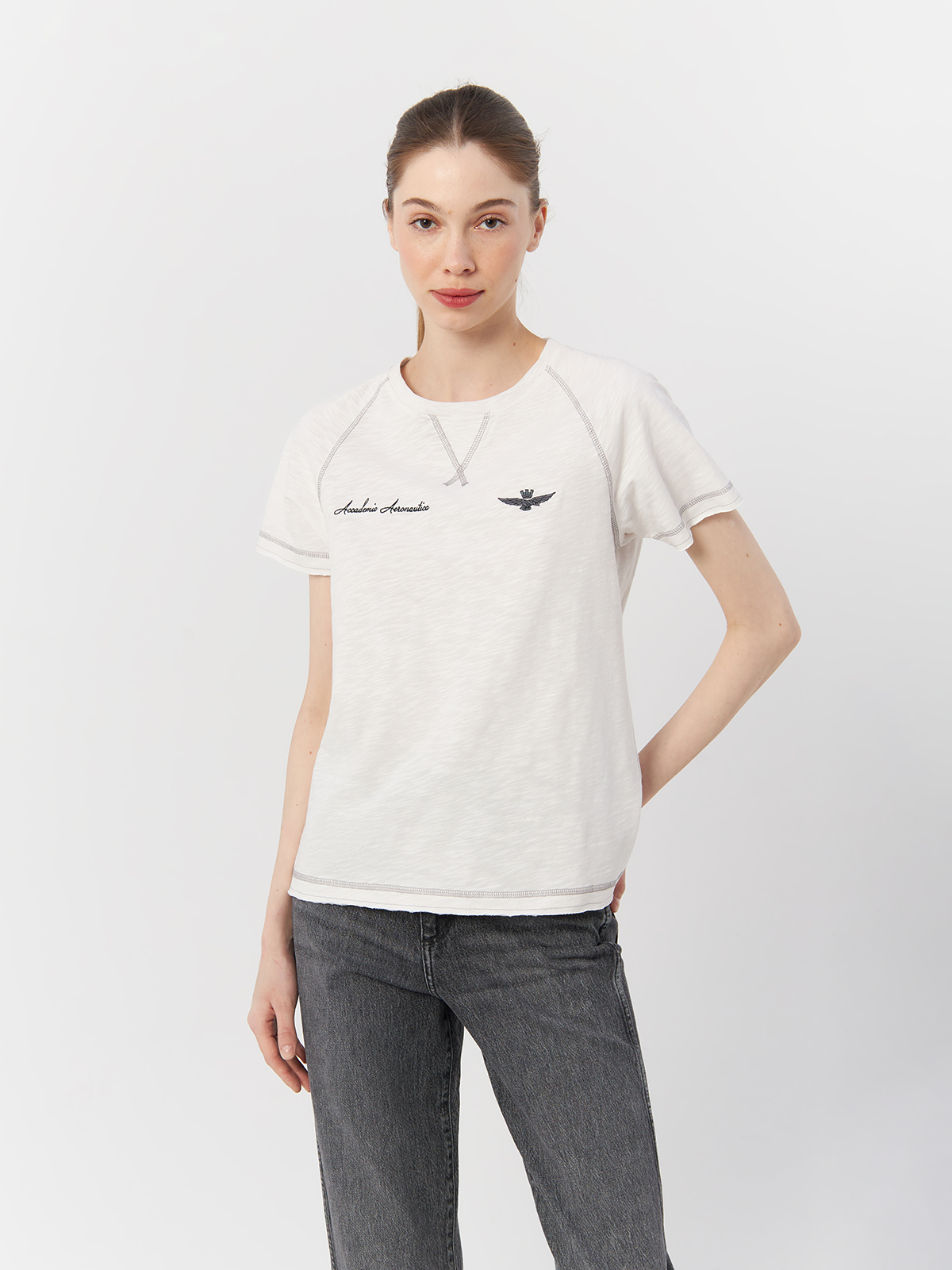 Футболка женская Aeronautica Militare TS2199DJ628 белая XL