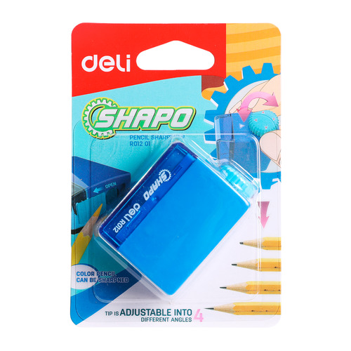 

Упаковка точилок для карандашей Deli ER01201 ручная, ассорти, ER01201