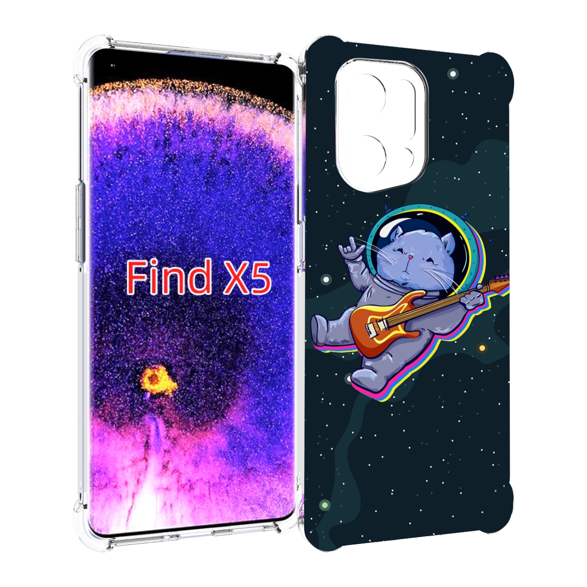 

Чехол MyPads крутой-хомяк-в-космосе для Oppo Find X5, Прозрачный, Tocco