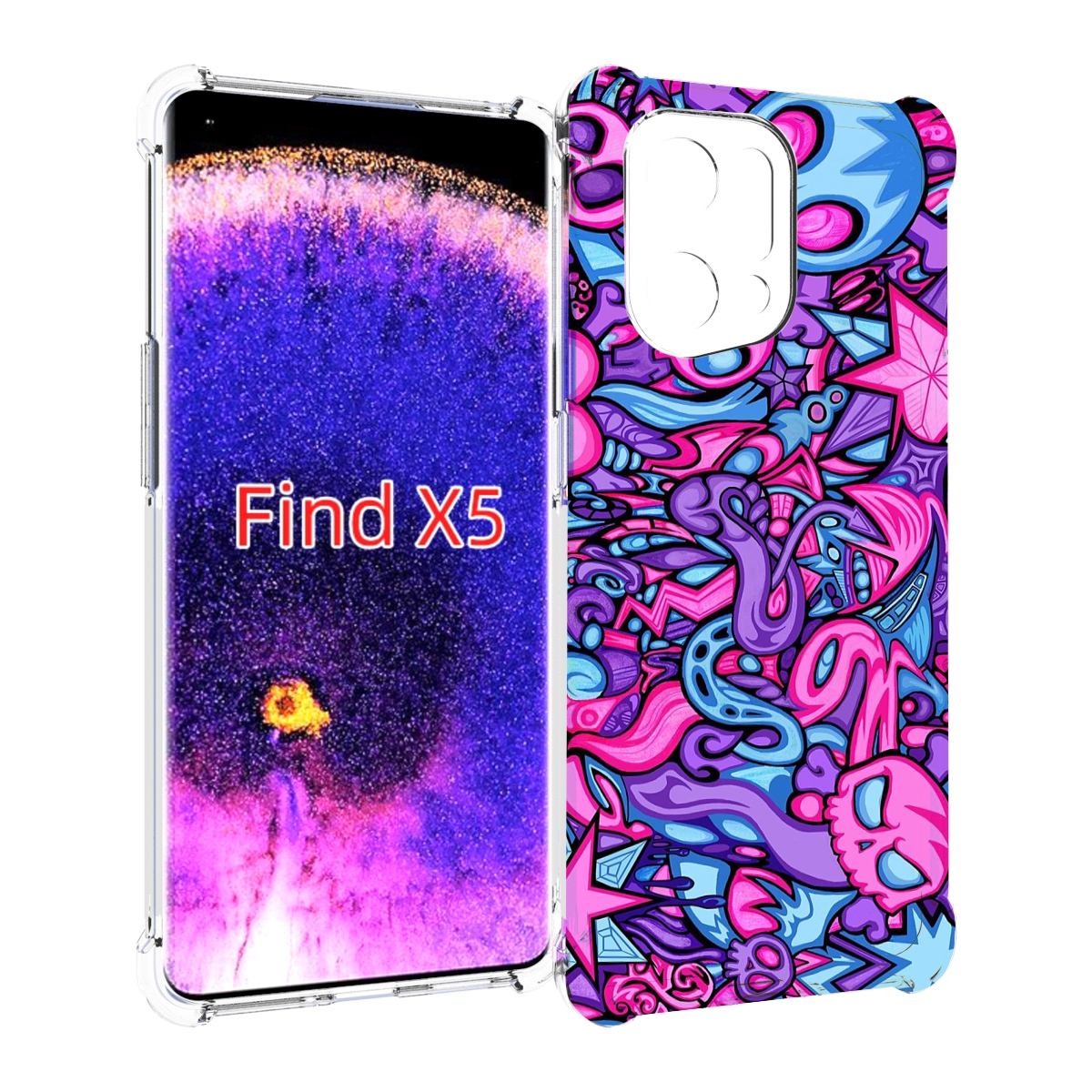 

Чехол MyPads крутой-паттерн для Oppo Find X5, Прозрачный, Tocco