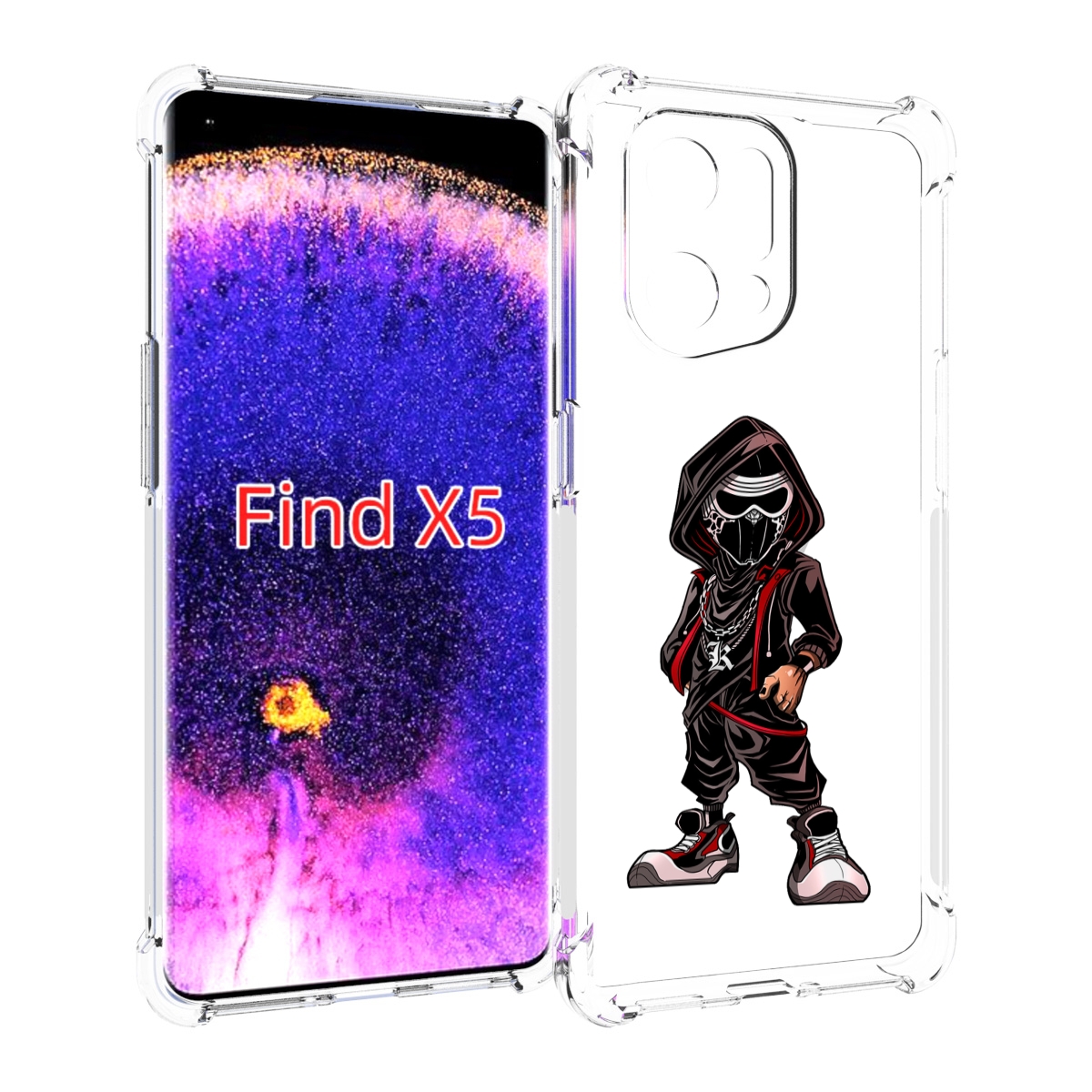 

Чехол MyPads крутой-ниндзя для Oppo Find X5, Прозрачный, Tocco