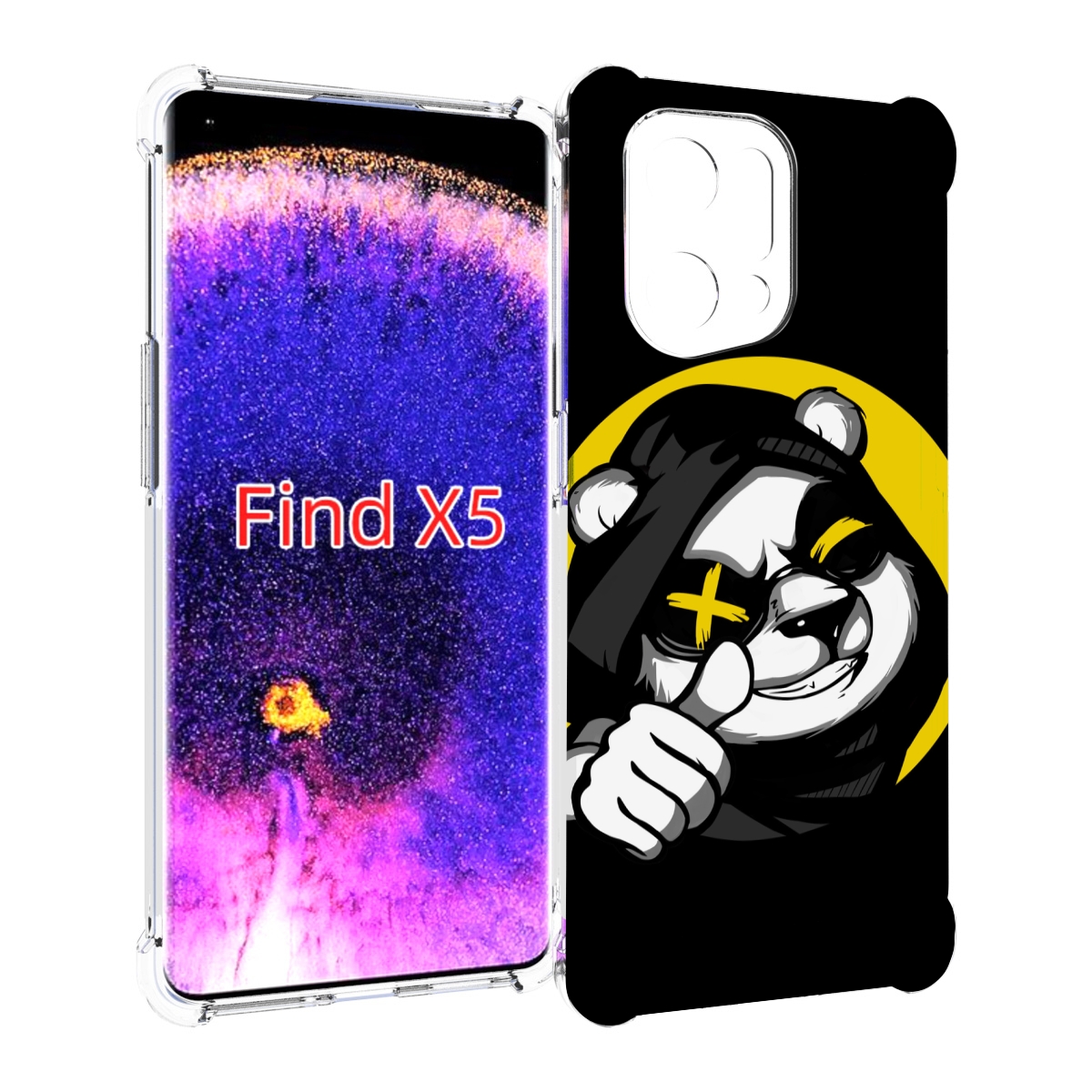 

Чехол MyPads крутая пандочка ок для Oppo Find X5, Прозрачный, Tocco