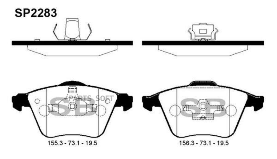 

Тормозные колодки Sangsin brake передние sp2283