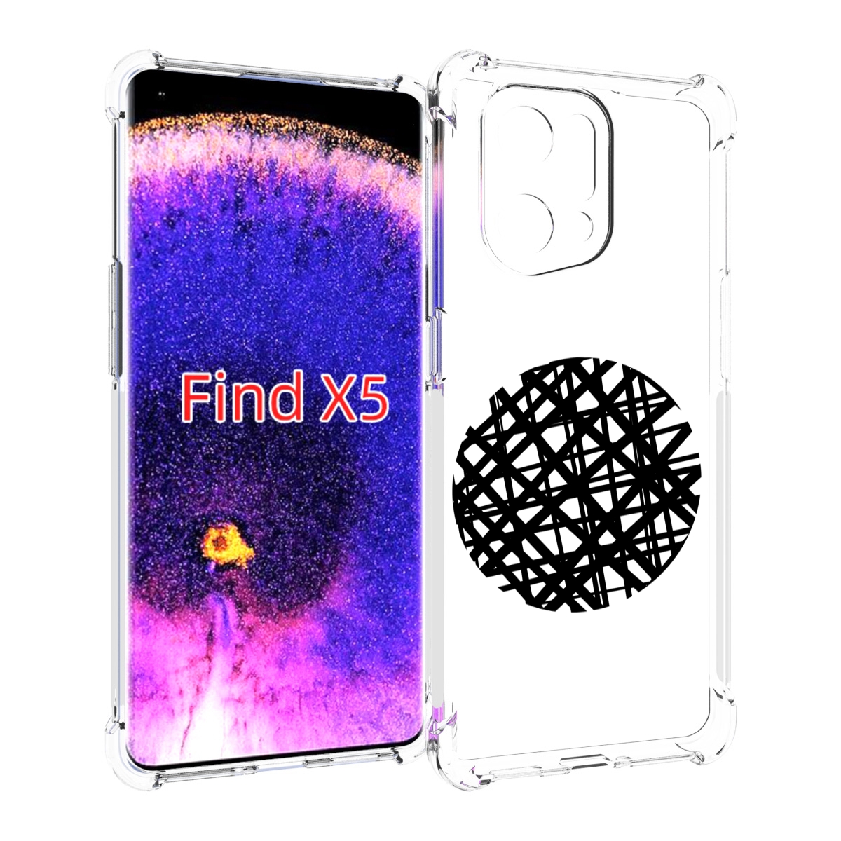 

Чехол MyPads круглая-абстракция для Oppo Find X5, Прозрачный, Tocco