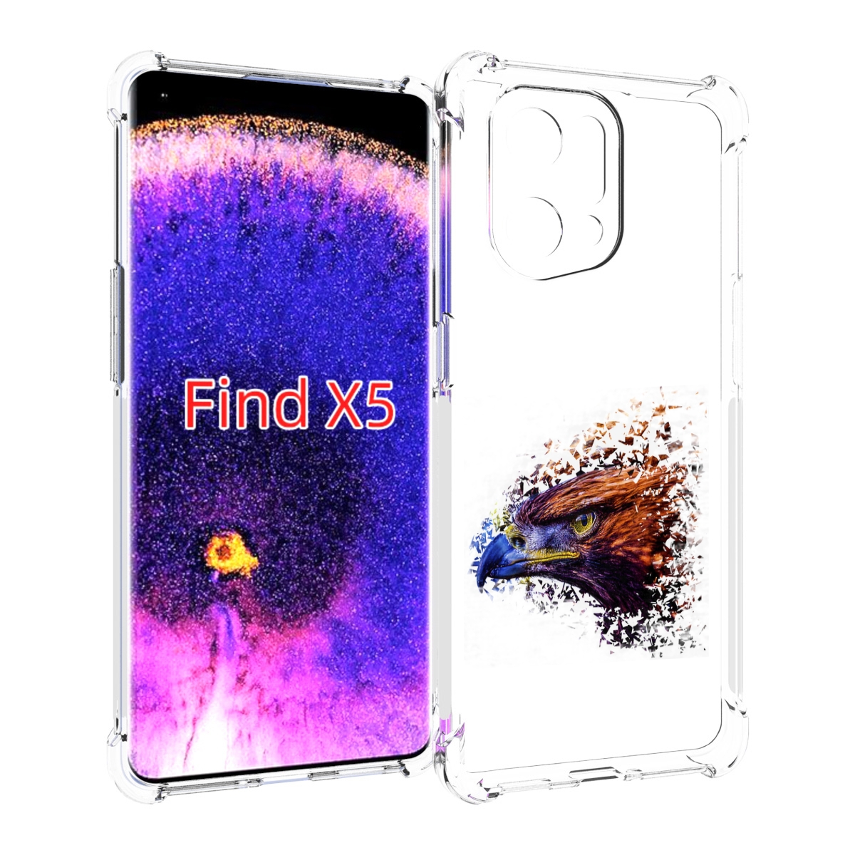 

Чехол MyPads красочный орел для Oppo Find X5, Прозрачный, Tocco