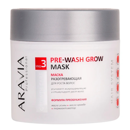 фото Маска для роста волос pre-wash grow aravia professional 300 мл