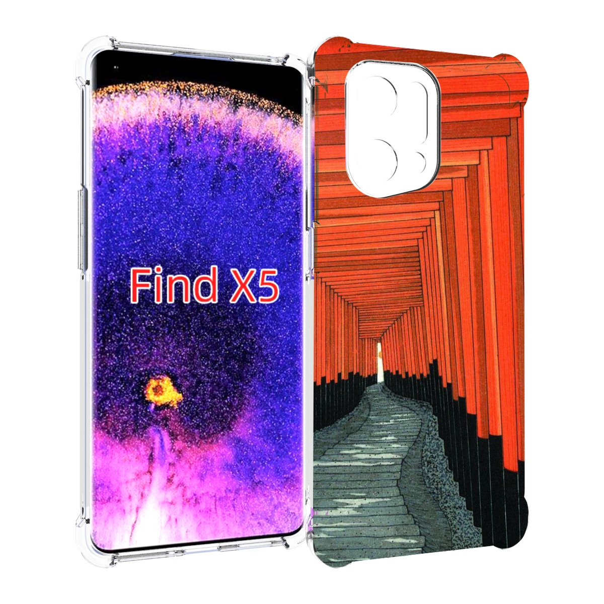 

Чехол MyPads красный коридор для Oppo Find X5, Прозрачный, Tocco