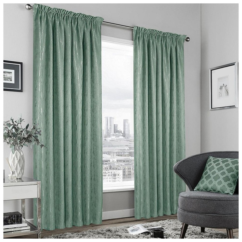 

Комплект штор Nivasan Модерн на ленте M.l.-m 150x260-2шт мятный, Шторы Модерн