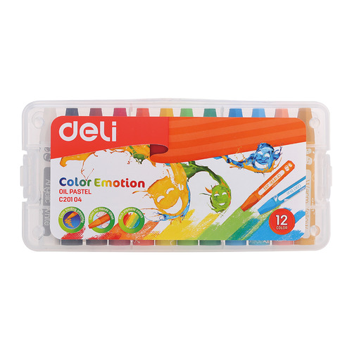 фото Упаковка пастели масляной deli color emotion ec20104 ec20104, шестигранные, 12 цветов