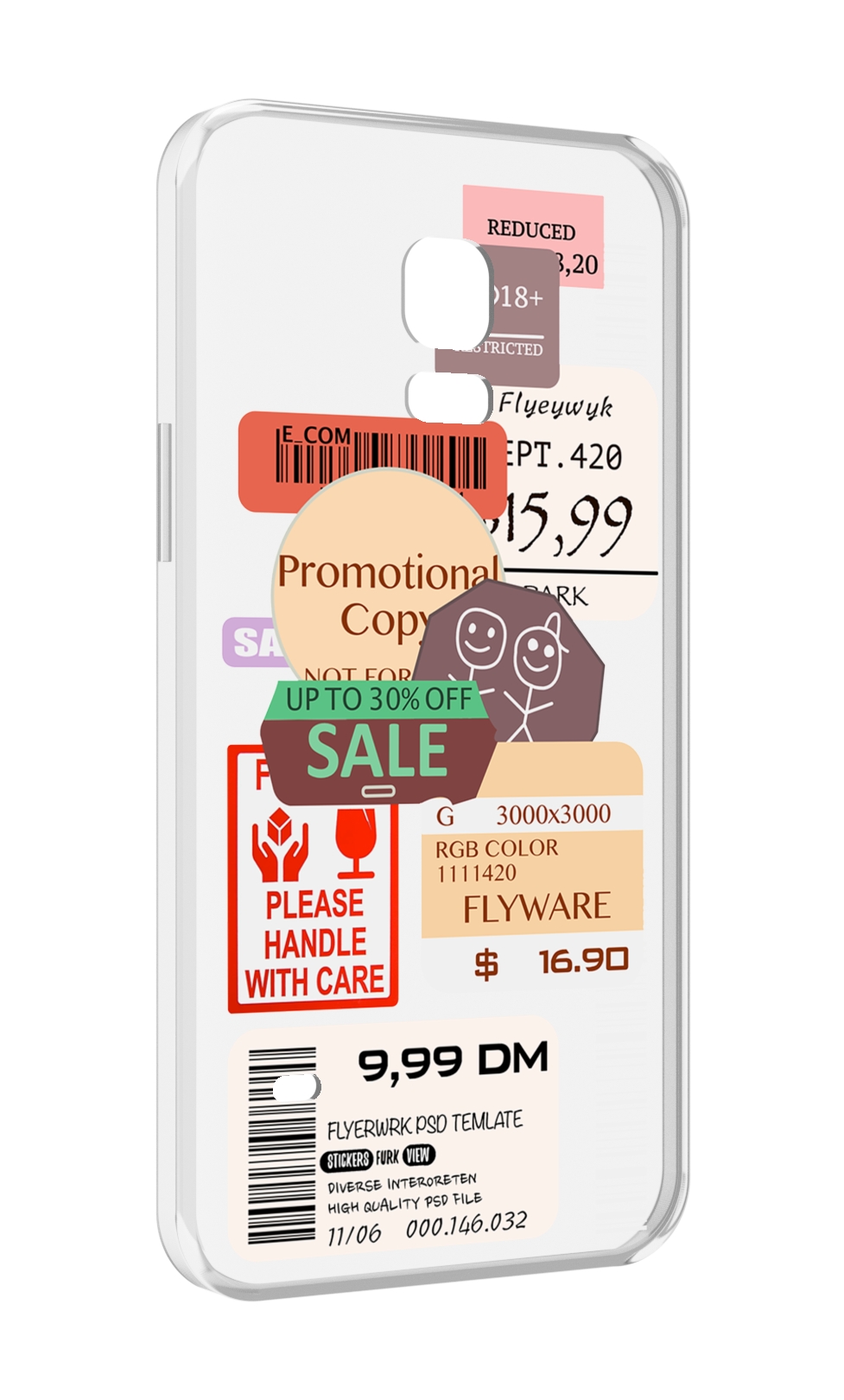 

Чехол MyPads скидочные-купоны-принт для Samsung Galaxy S5 mini, Прозрачный, Tocco