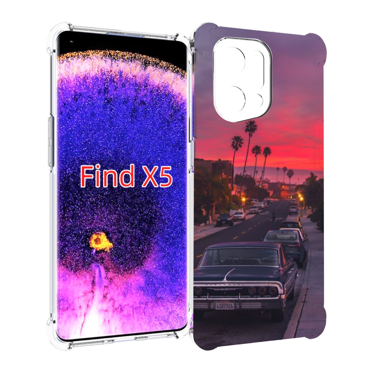 

Чехол MyPads красивая дорога америки для Oppo Find X5, Прозрачный, Tocco