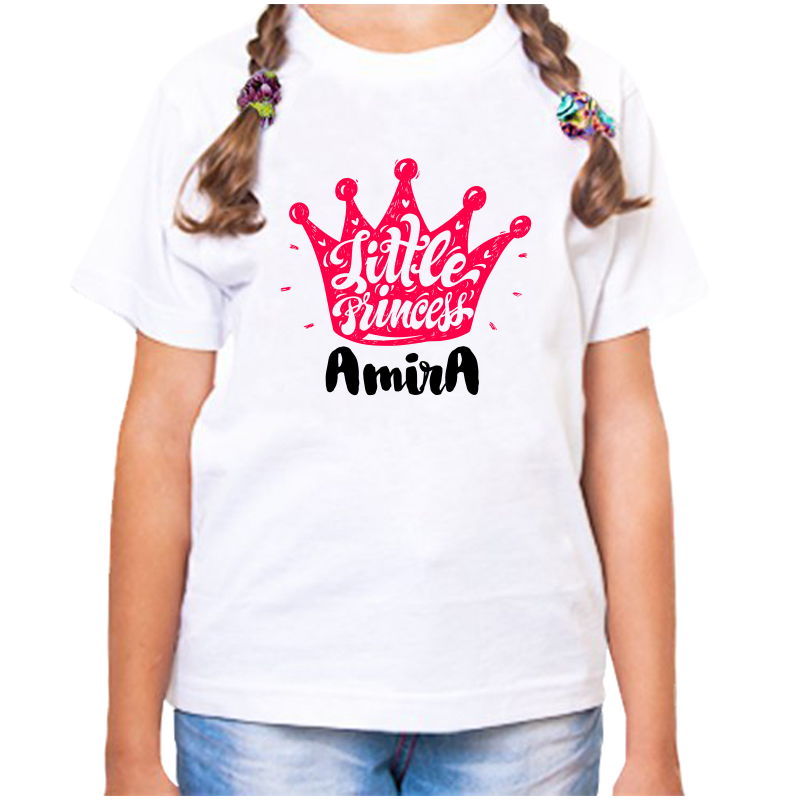 

Футболка девочке белая 38 р-р little princess амира, Белый, fdd_little_princess_Amira