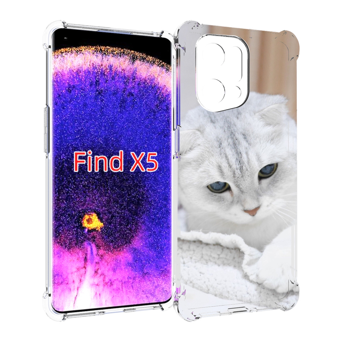 Чехол MyPads кошка чаузи для Oppo Find X5