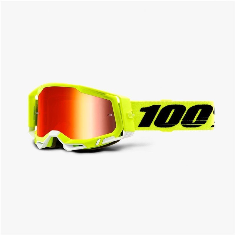 

Очки 100% Racecraft 2 Goggle Fluo Yellow / Mirror Red Lens (50121-251-04), Белый, Racecraft 2