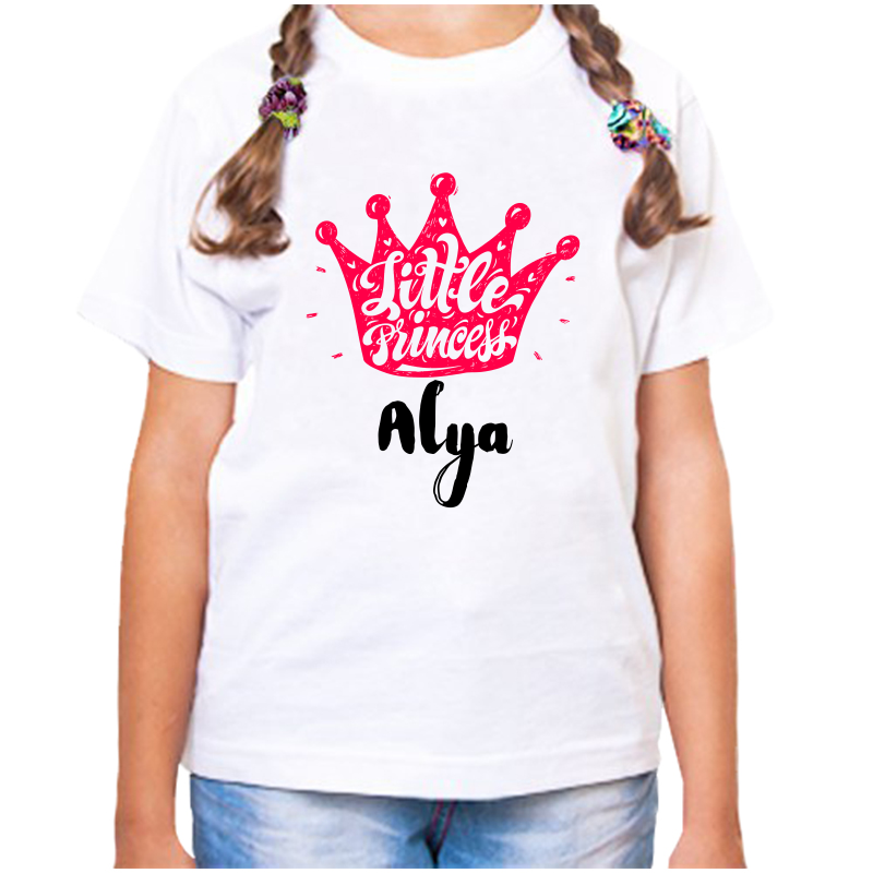 

Футболка девочке белая 32 р-р little princess аля, Белый, fdd_little_princess_alya