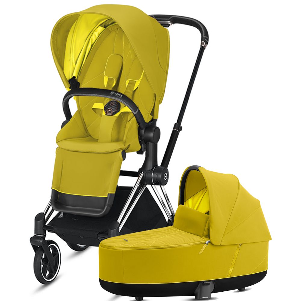 

Коляска 2в1 Cybex Priam III Mustard Yellow, шасси chrome/black, PRIAM III