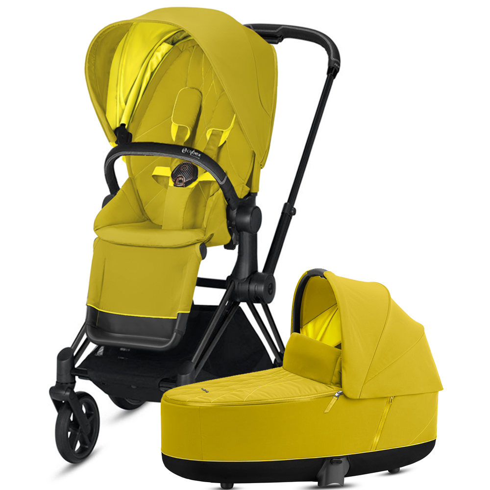 

Коляска 2в1 Cybex Priam III Mustard Yellow, шасси Matt/Black, PRIAM III