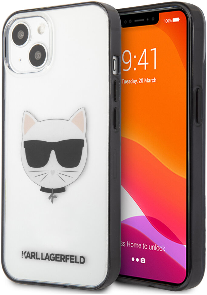 фото Чехол cg mobile karl lagerfeld pc/tpu choupette hard для iphone 13 klhcp13mhchck