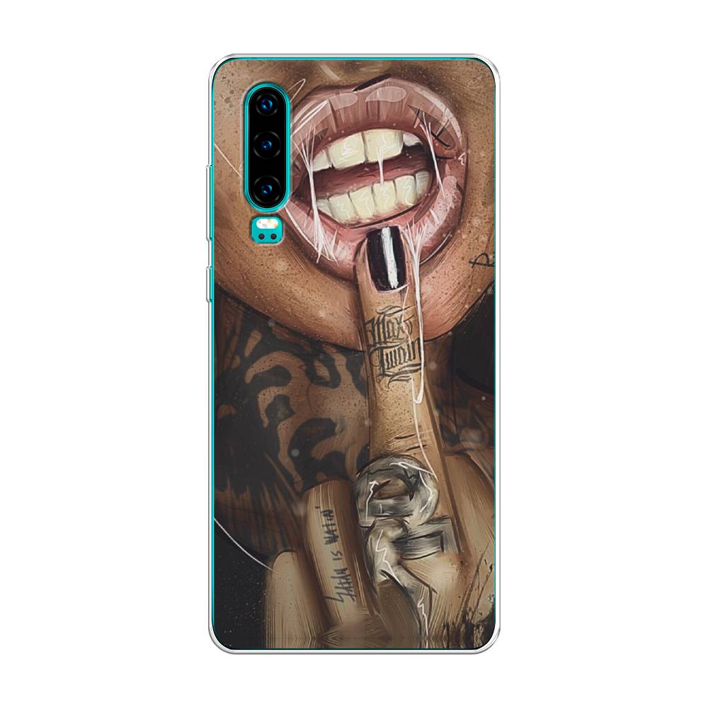

Чехол Awog на Huawei P30 "Девушка с татуировками", Бежевый;розовый;черный, 68550-9