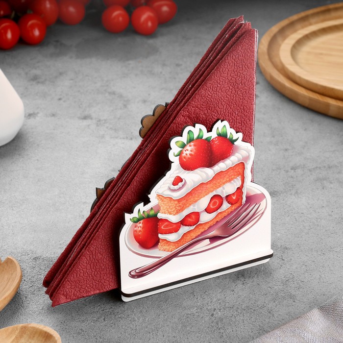 

Салфетница "Клубничное пирожное", 12 х 12 х 6 см