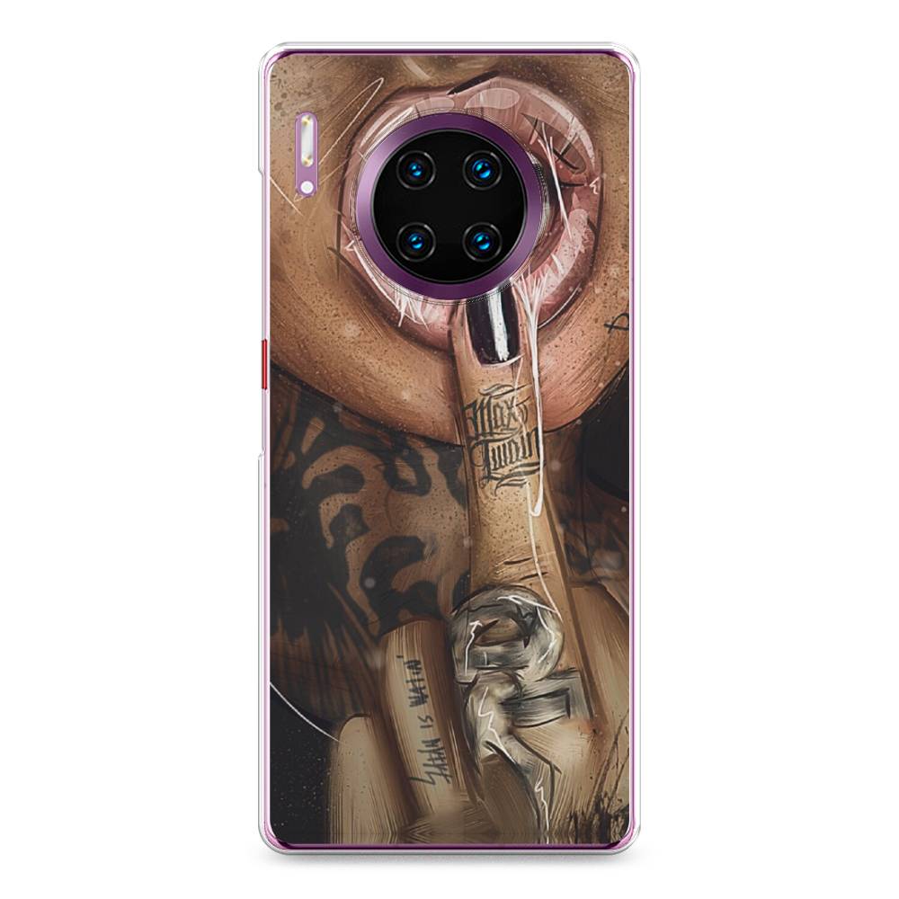 

Чехол Awog на Huawei Mate 30 Pro "Девушка с татуировками", Бежевый;розовый;черный, 610450-9