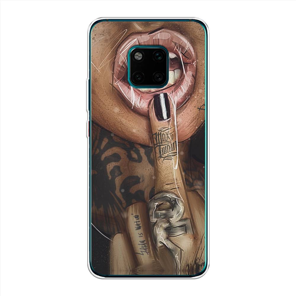 

Чехол Awog на Huawei Mate 20 Pro "Девушка с татуировками", Бежевый;розовый;черный, 67050-9
