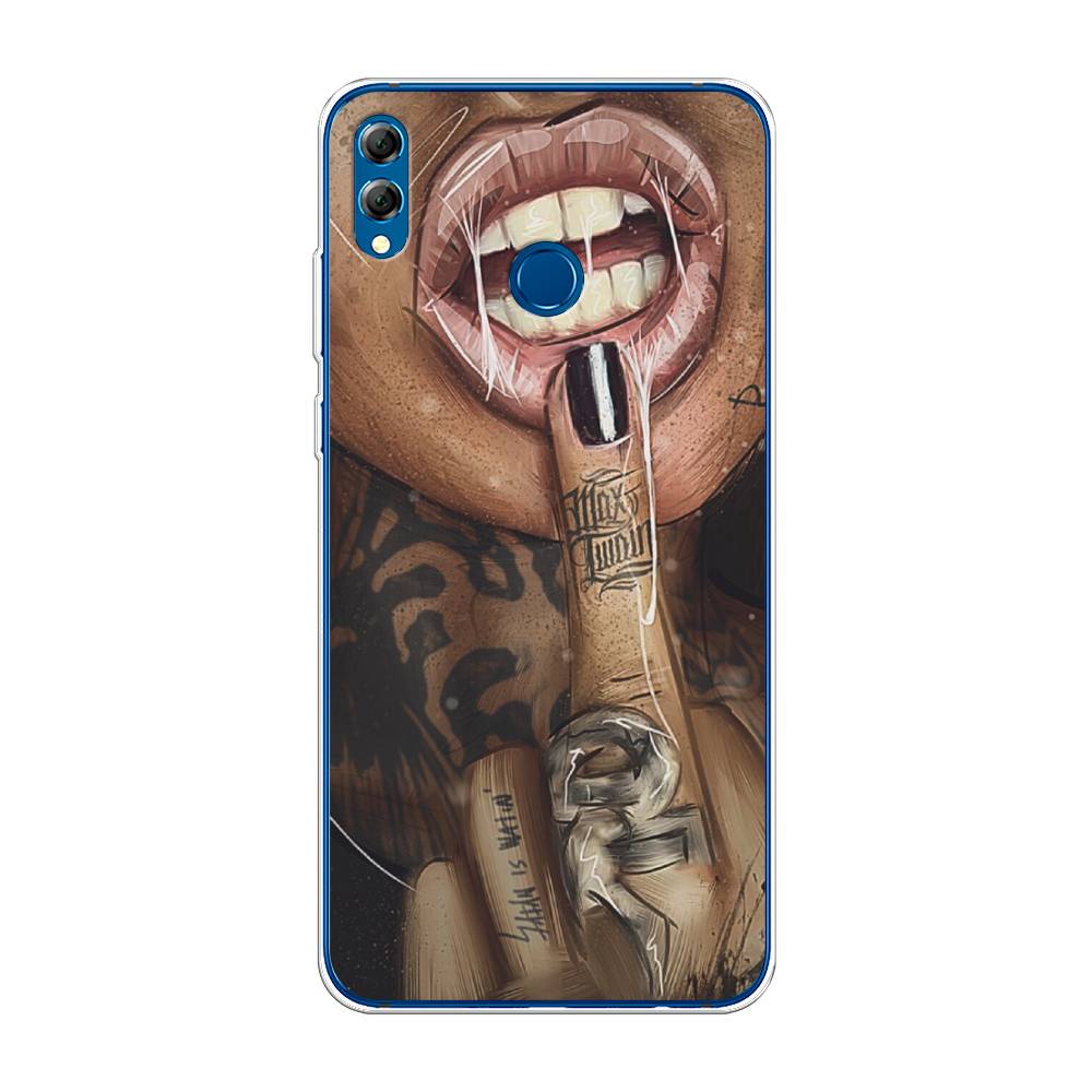 

Чехол Awog на Honor 8X Max "Девушка с татуировками", Бежевый;розовый;черный, 66550-9