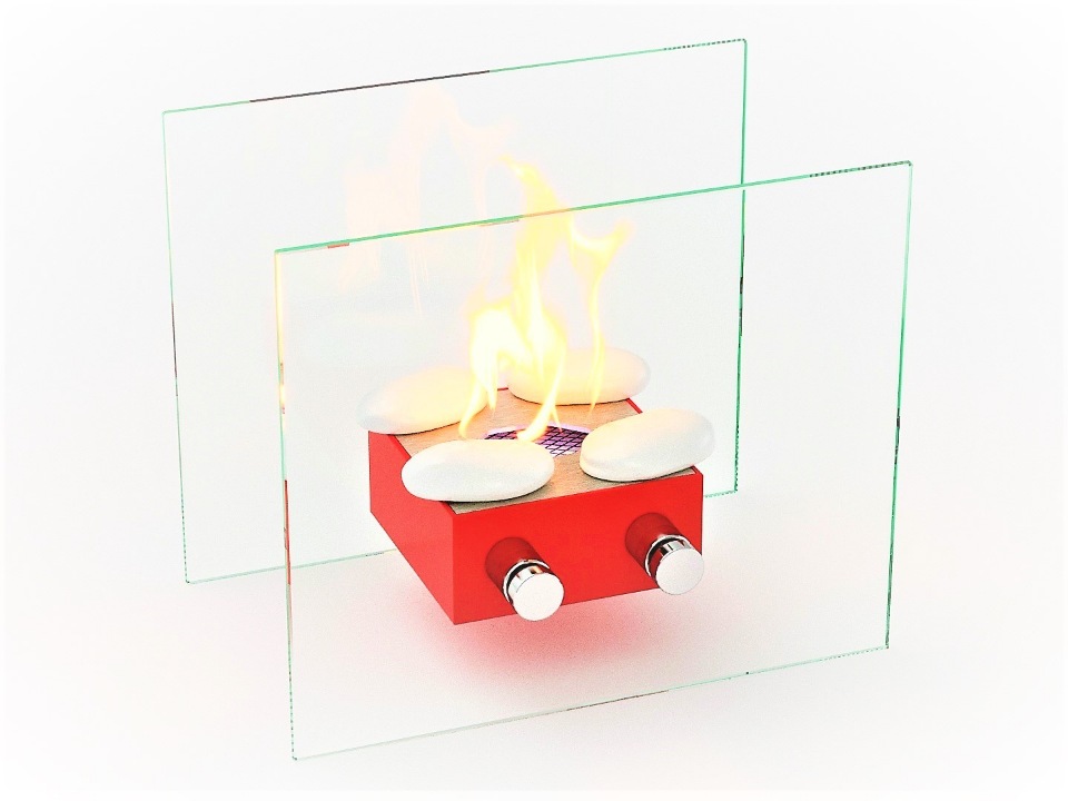 

Биокамин Настольный Lux Fire Токио S, красный, Токио