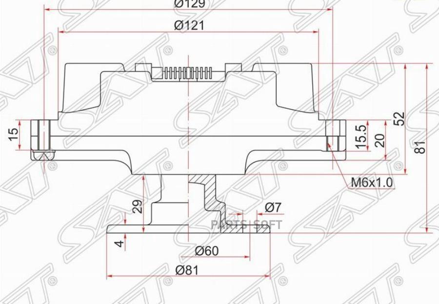 

ВИСКОМУФТА NISSAN SKYLINE V35, STAGEA 35, CEDRIC VQ25DD (10612070/310115/0000172)