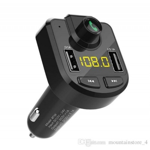 

FM-трансмиттер автомобильный BT36 Bluetooth (Черный), BT36