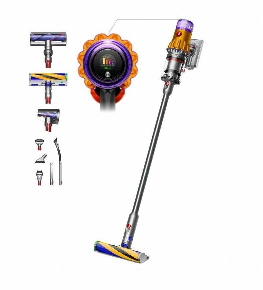 

Пылесос Dyson V15 Detect Absolute серебристый, V15 Detect Absolute