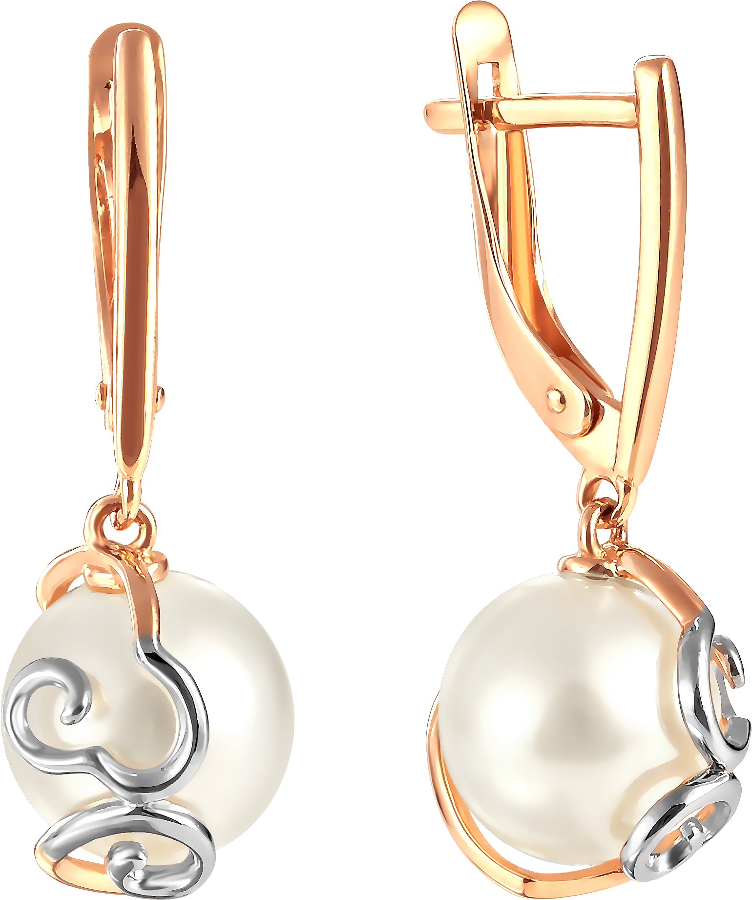 

Серьги женские из золота Примаэксклюзив 290-1-1020Р, жемчуг, 290-1-1020Р