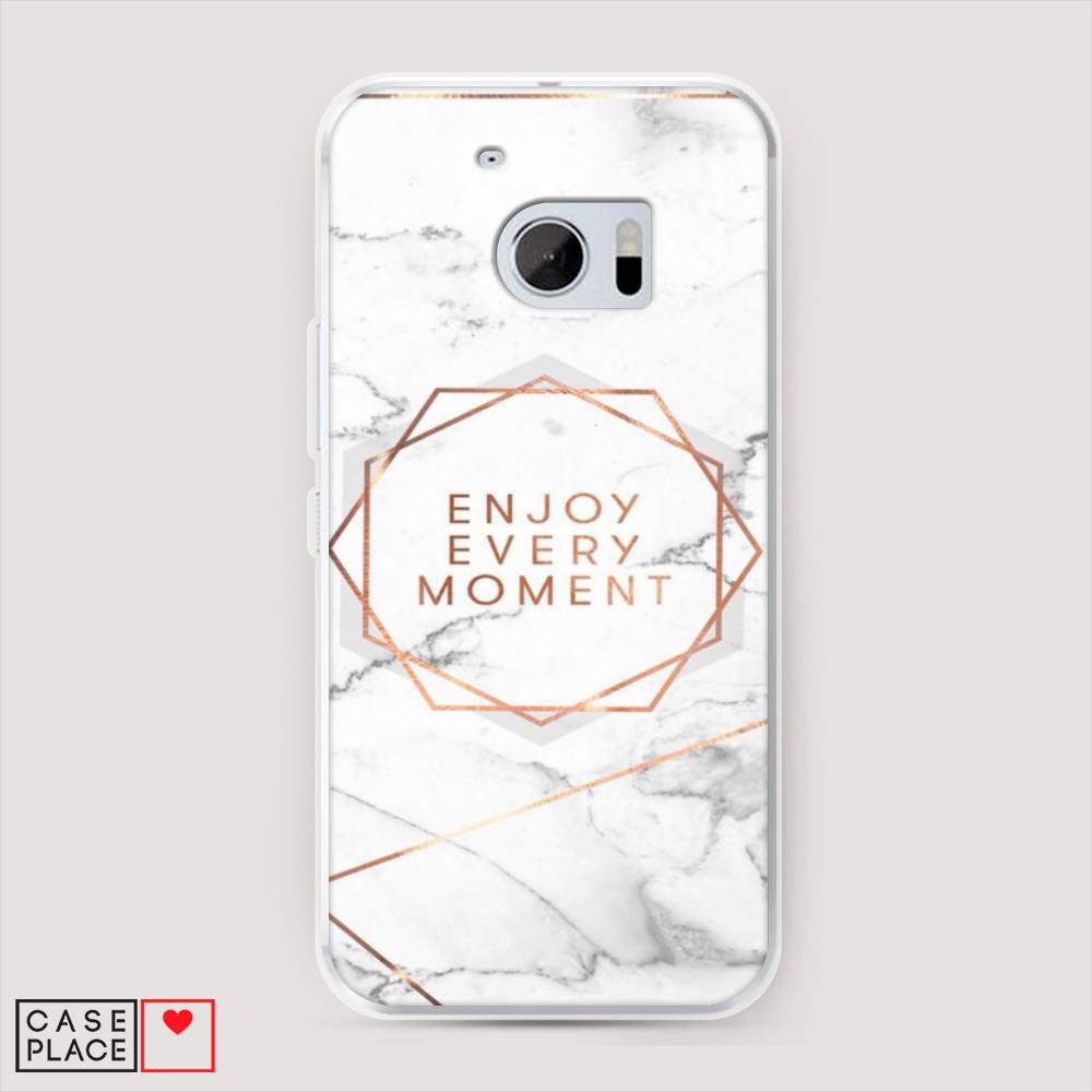 

Чехол Awog на HTC One M10 (HTC 10) Enjoy every moment мрамор", 101950-7