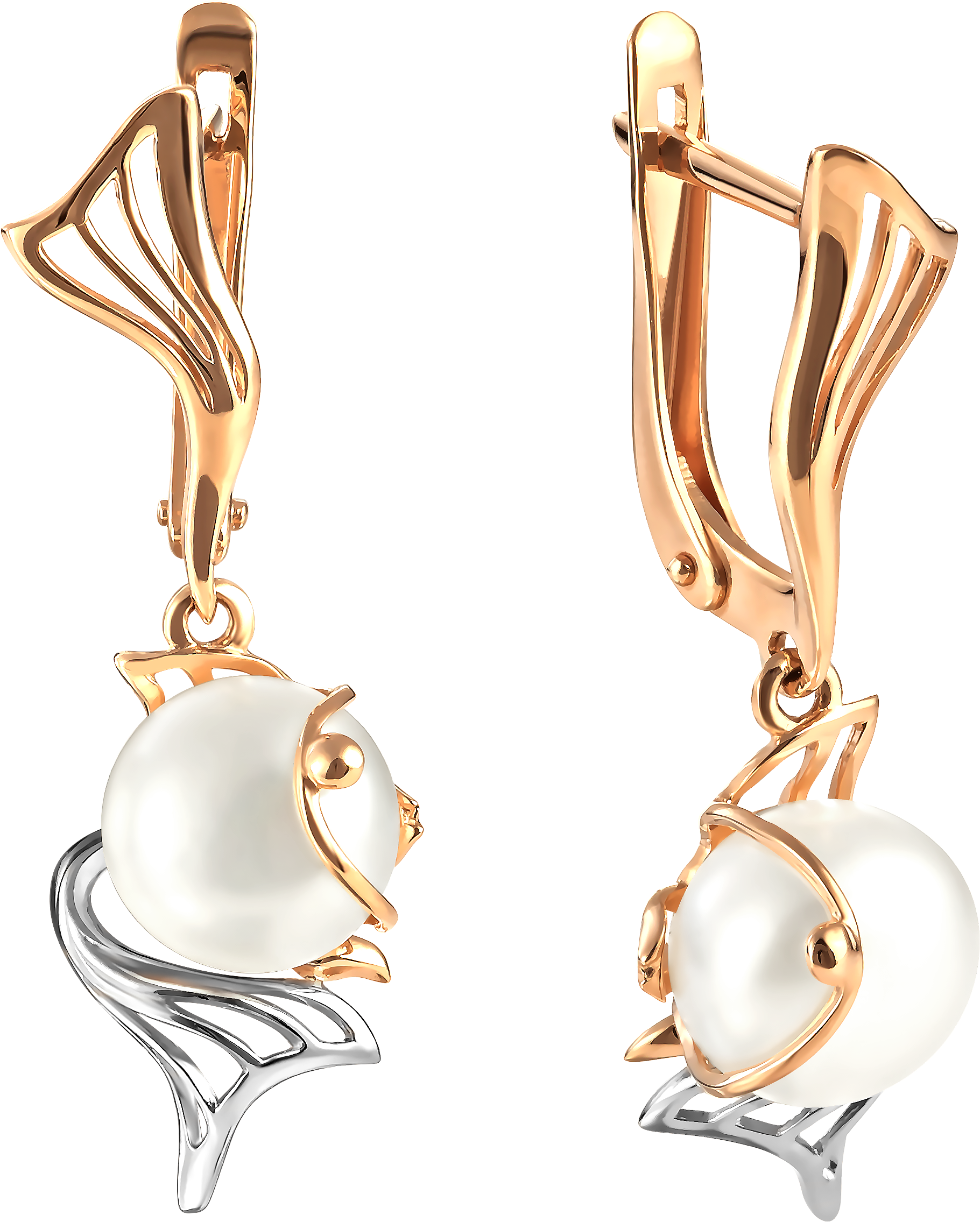 

Серьги женские из золота Примаэксклюзив 290-1-989Р, жемчуг, 290-1-989Р
