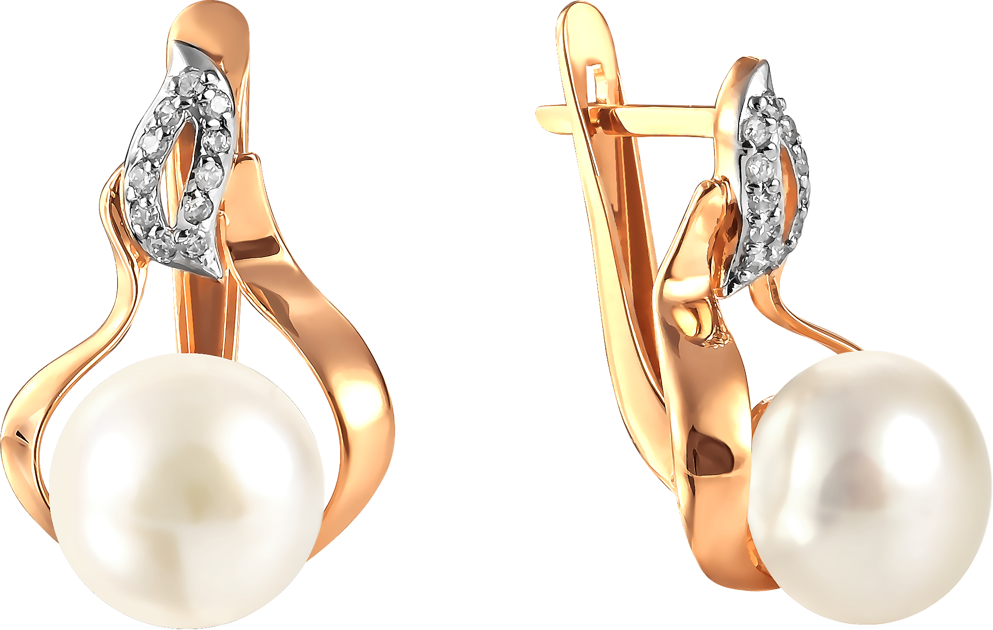 

Серьги женские из золота Примаэксклюзив 290-1-995Р, жемчуг/фианит, 290-1-995Р