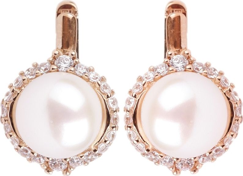 

Серьги женские из золота Примаэксклюзив СЛ804, жемчуг/фианит, СЛ804