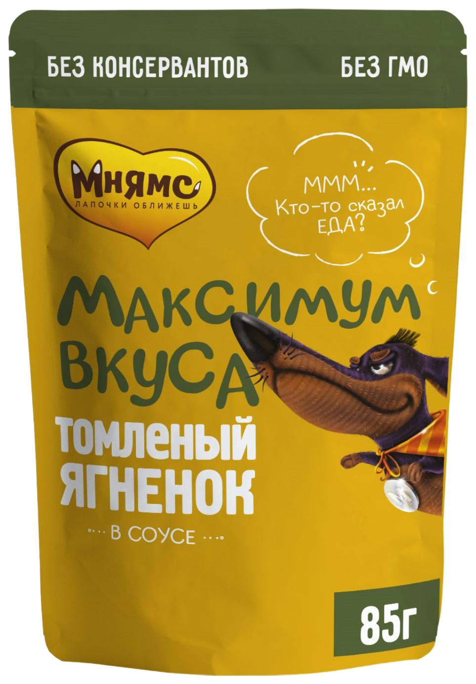 

Влажный корм для собак Мнямс Максимум вкуса Томленый ягненок в соусе, 85 г