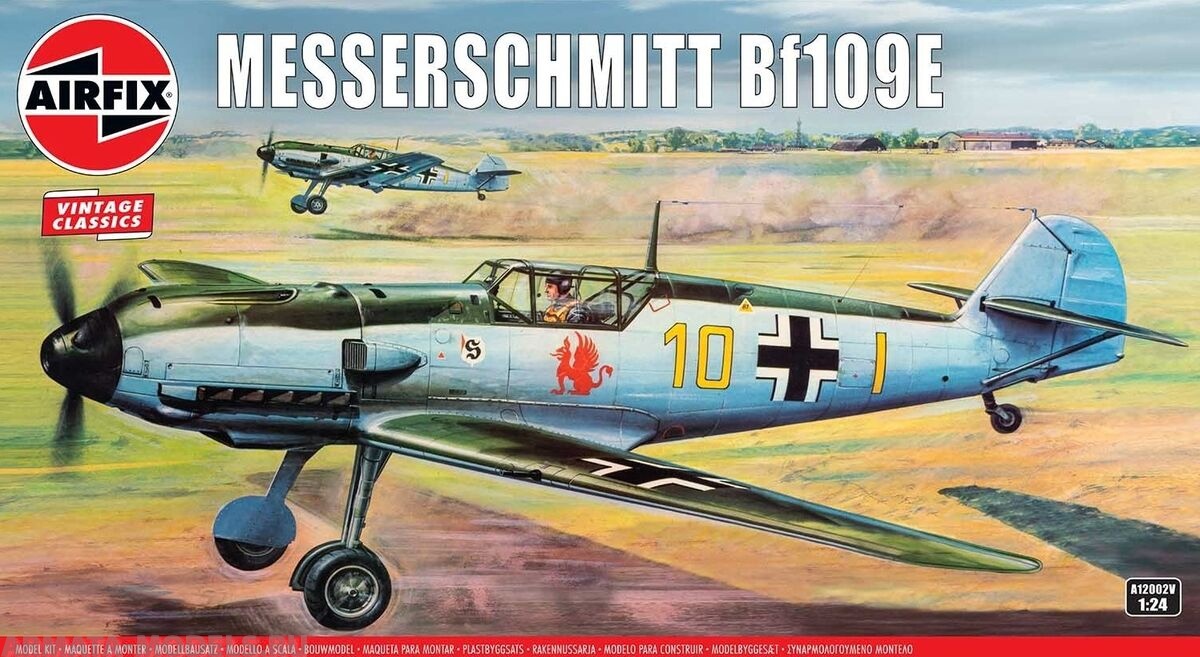 A12002V Сборная модель истребителя Messerschmitt Bf109E