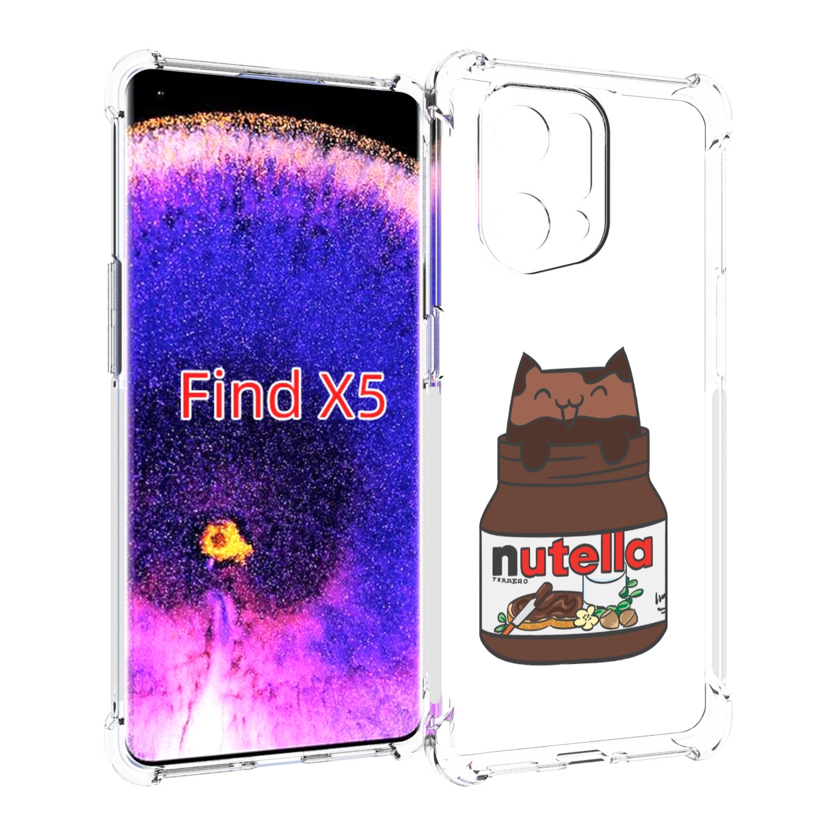 

Чехол MyPads кошечка-в-нутелле для Oppo Find X5, Прозрачный, Tocco