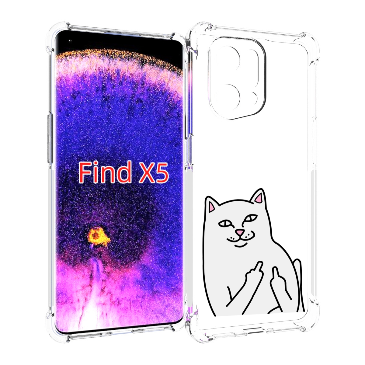 

Чехол MyPads котяра для Oppo Find X5, Прозрачный, Tocco