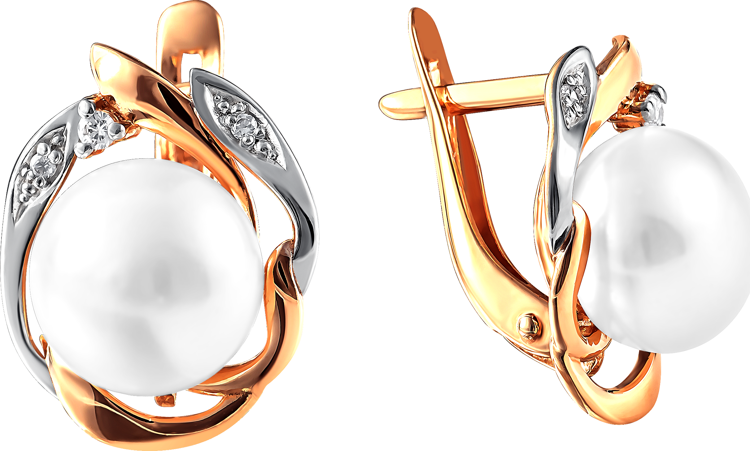

Серьги женские из золота Примаэксклюзив 290-1-968Р, жемчуг/фианит, 290-1-968Р